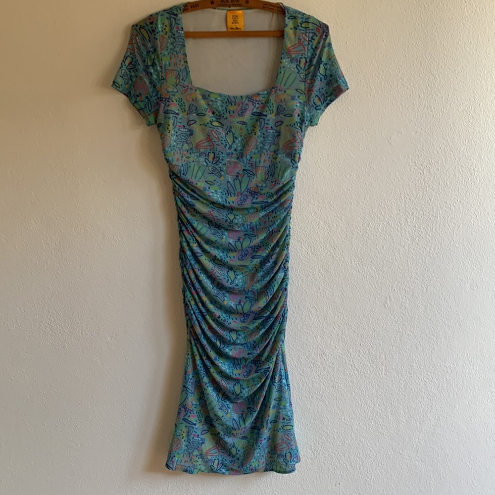 Romance Was Born x Ken Done ruched mesh reef dress 8 - Picture 2 of 7
